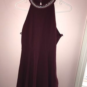 Maroon evening dress